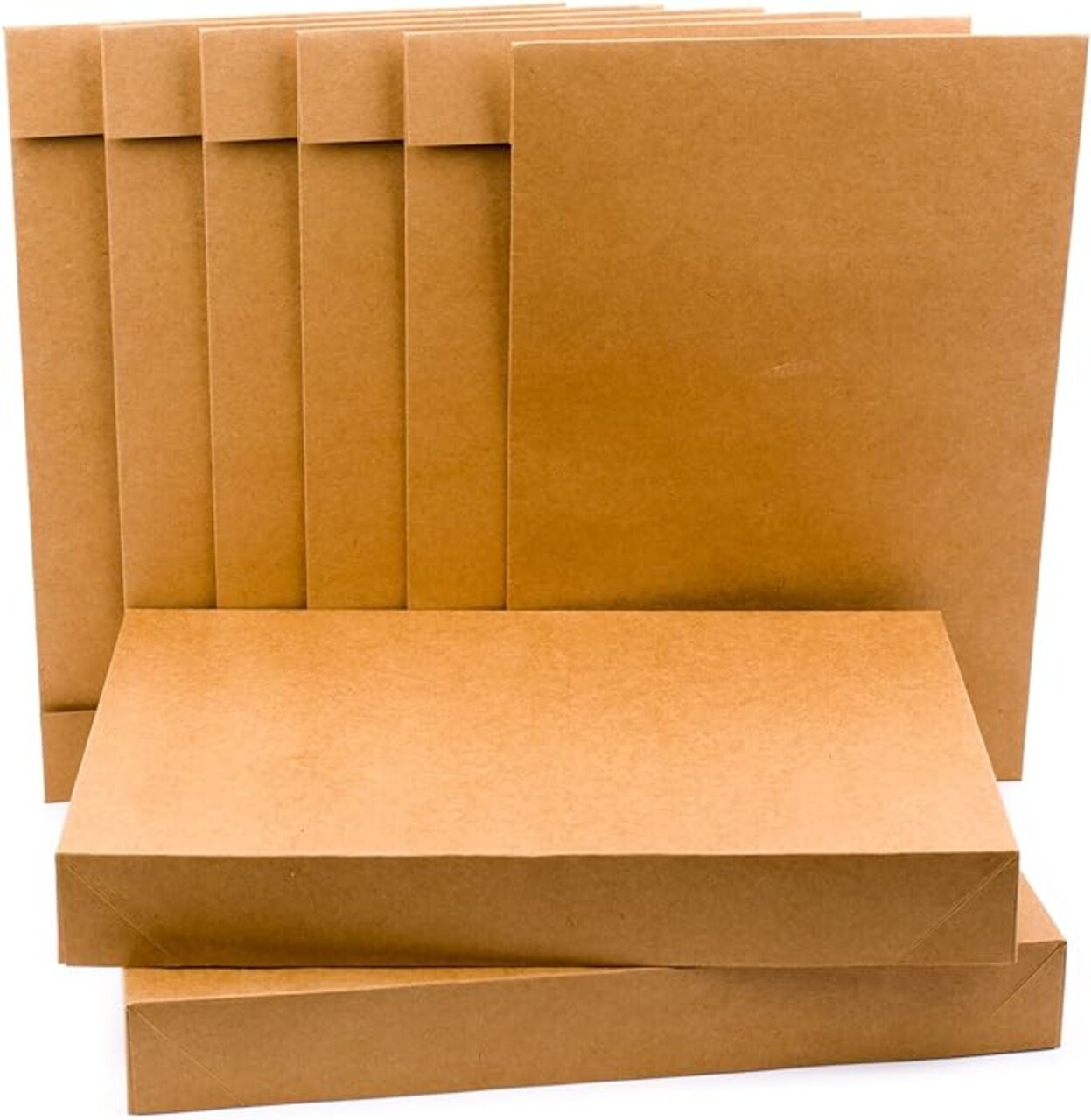 Medium Gift Boxes with Lids (5 Shirt Boxes, Kraft) for Birthdays, Graduations, Christmas, Weddings, Bridal Showers